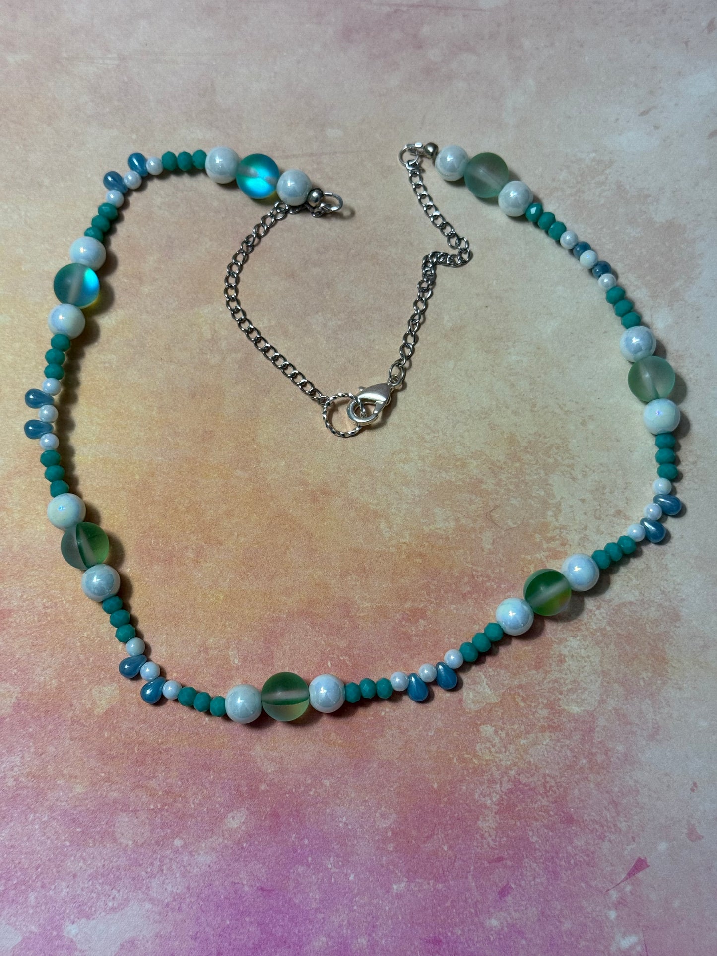 Northern Lights Inspired Necklace and Earrings Set